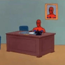 spiderman desk Slack emoji