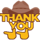 cowboy thank you finger guns Slack emoji