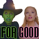 wicked movie elphaba glinda for good Slack emoji