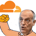 old tebas yells at cloudflare Slack emoji