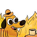 this is fine Slack emoji