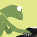 kermit typing Slack emoji
