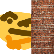thonk peek Slack emoji