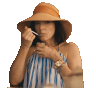 woman hat shushq Slack emoji