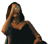 woman thinking hand head Slack emoji