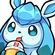 eeveelution glaceon milkshake Slack emoji