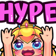 peach hype Slack emoji