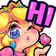 peach hi Slack emoji