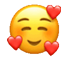 smiling face with hearts intensifies Slack emoji