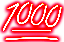 hundred points red Slack emoji