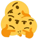 lots of thinking Slack emoji