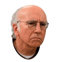 larry david stare down Slack emoji