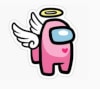 amongus pink angel wings Slack emoji