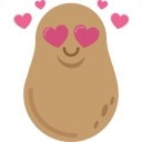 potato hearteyes Slack emoji
