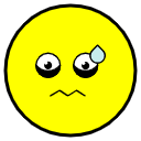 nervous face with sweat Slack emoji