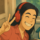 headphones smile peace Slack emoji