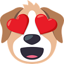 dog heart eyes Slack emoji