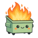 cute dumpster fire Slack emoji
