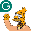 old man yells at grammarly Slack emoji