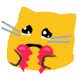 meow broken heart Slack emoji