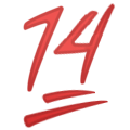 number 79 bold red Slack emoji
