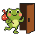 frog ill show myself out Slack emoji