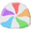 rainbow peppermint blob Slack emoji