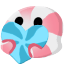peppermint blob heart Slack emoji
