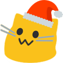 meow santa hat Slack emoji