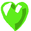 green heart blub Slack emoji