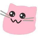 meow adorable pink Slack emoji