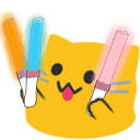 meow glowsticks Slack emoji