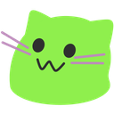 meow green Slack emoji