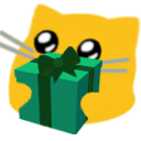 meow present green Slack emoji