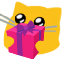 meow present pink Slack emoji