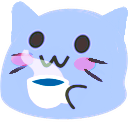 meow blue coffee Slack emoji