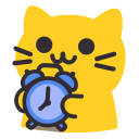 meow clock Slack emoji
