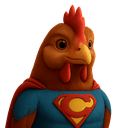 chicken superman Slack emoji