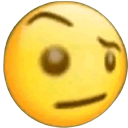 eyebrow raise Slack emoji