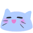 meow blue melt Slack emoji