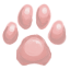 pink paw Slack emoji