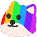 doggo rainbow Slack emoji