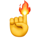 point up fire Slack emoji