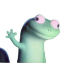 frog wave hello Slack emoji