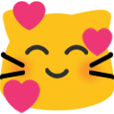 meow hearts Slack emoji