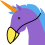 birb unicorn face Slack emoji