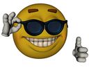smiling emoji cool glasses Slack emoji