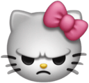 angry hello kitty Slack emoji