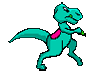 dino walking Slack emoji