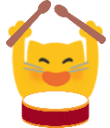 meow drums Slack emoji